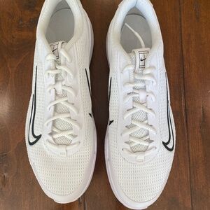 NWT NIKE Mens Vapor Lite 2 Tennis Shoes White and Black, Hard Court, Size 11